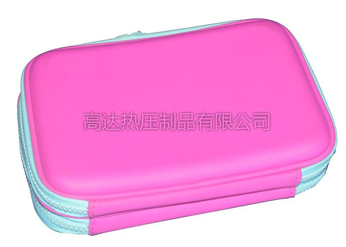 Molded Foam Hard EVA Pencil Case / Pencil Carrying Case Pink Color